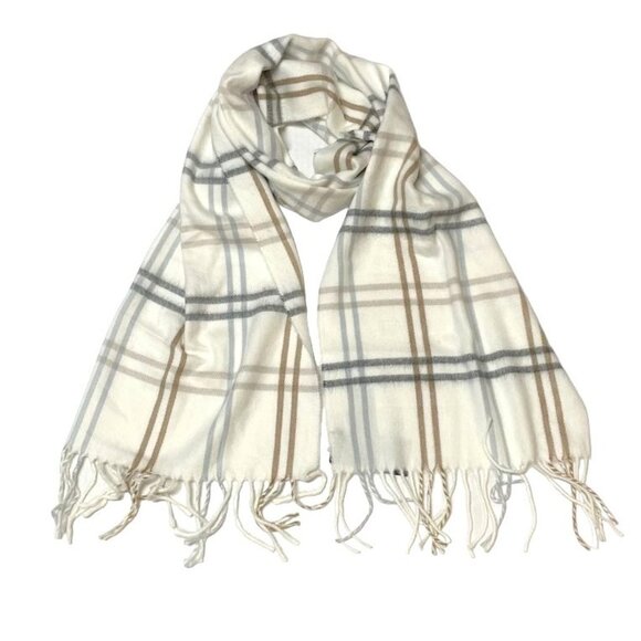 Cejon Plaid Fringe Italian Scarf (444) - Picture 2 of 5